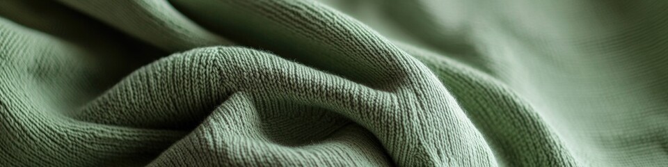 Poster - A detailed view of a green fabric texture