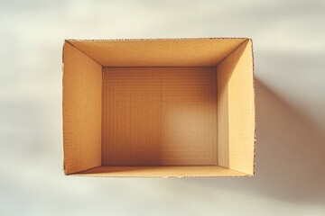 Poster - An open cardboard box on a white surface