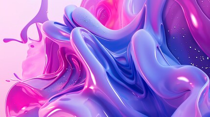 Poster - abstract background of colorful, glowing, flowing shapes.