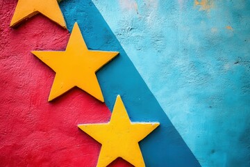 Fototapete - star theme wallpaper with beautiful mixed colors .
