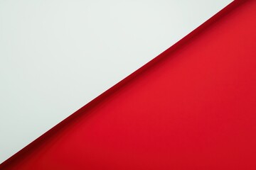 Poster - Minimalist Red Background with White Angled Design for Clean Banner Presentation