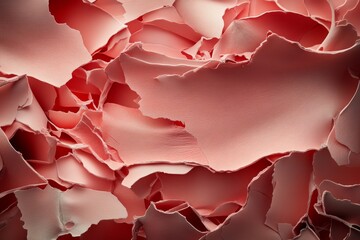 Poster - Textured layers of pink paper create a stunning abstract design for artistic interpretation and decoration