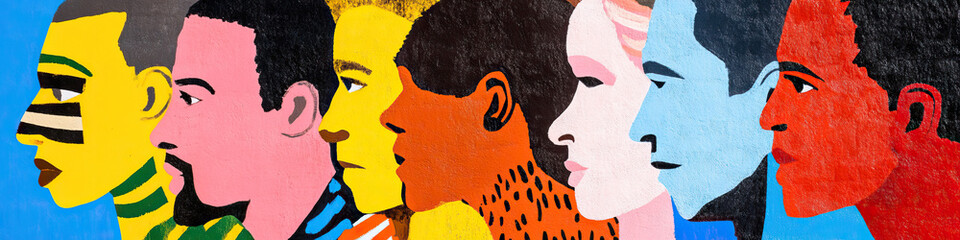 Poster - Profile Portraits in Diverse Skin Tones and Hairstyles
