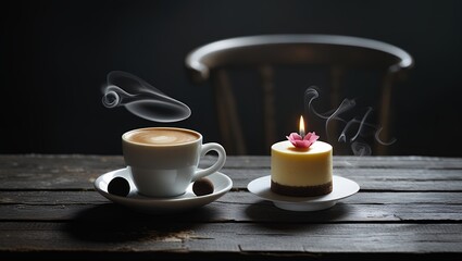 Wall Mural - coffee and cake