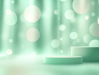 Poster - Abstract background with Glassmorphism effect, transparent circles, blur, frosted glass, soft gradients, modern minimalism