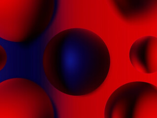 Poster - Abstract background with rich 3D gradients, deep color transitions, smooth lighting, volumetric effect, futuristic style, vibrant contrasting shade