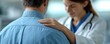© MILKY_PS - Find solace in compassionate healthcare A doctor comforting a nervous elderly patient with a gentle hand on their shoulder, expressing empathy and trust Explore images of healthcare professionals