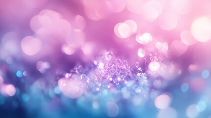 Poster - Abstract Pink Purple Blue Bokeh Background with Sparkling Lights and Glitter Texture