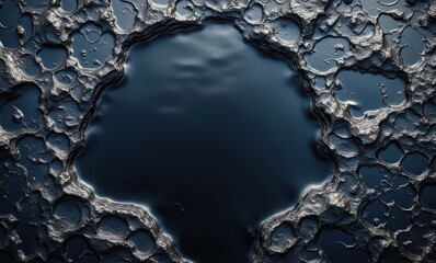 Wall Mural - Abstract texture with dark liquid surface