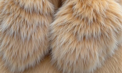 close-up of soft golden fur texture