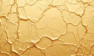 Wall Mural - Textured golden cracked surface