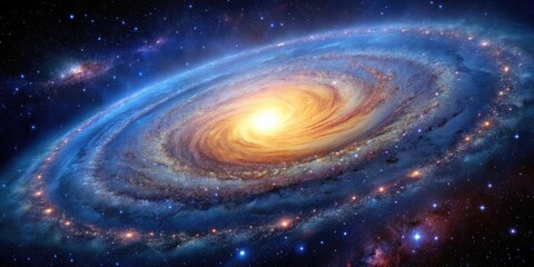 Wall Mural - a vibrant spiral galaxy with numerous stars and a bright central bulge, celestial, astronomy, inters