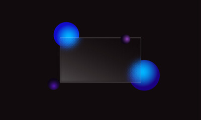 Wall Mural - Glassmorphism style website page template.