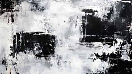 Aufkleber - Dramatic monochrome abstract painting with contrasting tones textured brush strokes and a moody atmospheric composition that evokes emotions and a sense of modern minimalist aesthetic