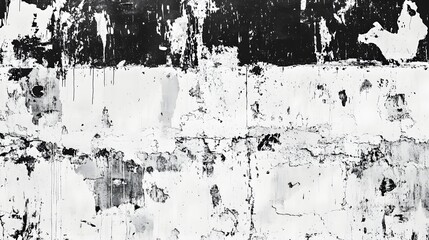 Aufkleber - Dramatic Monochrome Grunge Textured Abstract Paint Splatter Wall Background