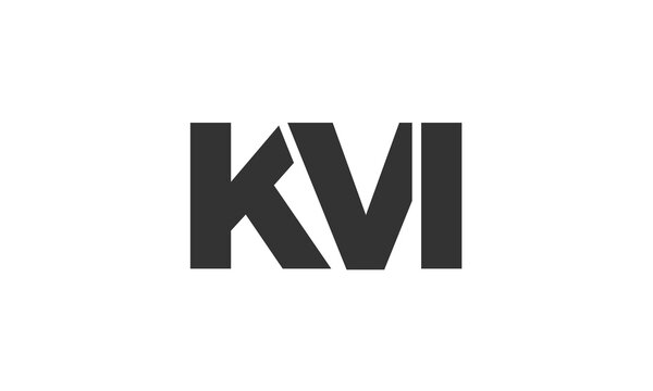 KVI logo design template with strong and modern bold text. Initial based vector logotype featuring simple and minimal typography. Trendy company identity.