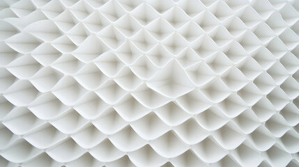 Abstract pattern of white, honeycomb-like structure.  Possible use Product design inspiration