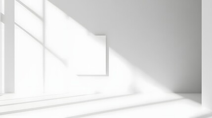 Aufkleber - Minimalist White Bright Architectural Interior with Copy Space for Design