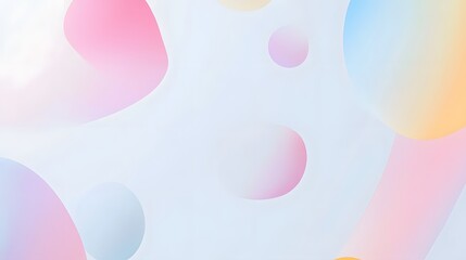 Fototapete - Pastel Gradient Shapes Abstract Background for Digital Designs and Visuals