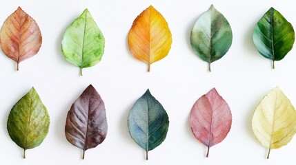 Poster - Highlighting aeda with fresh watercolor leaves pattern nature digital art serene environment artistic viewpoint botanical concept