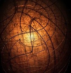 Poster - Intricate patterns illuminated in warm light create a mesmerizing visual experience. Generative AI