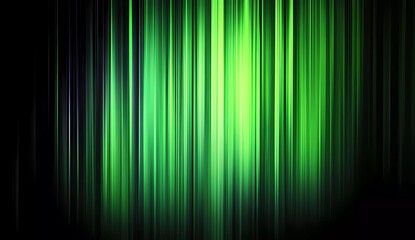 Aufkleber - Abstract green northern lights background with a gradient, black color background