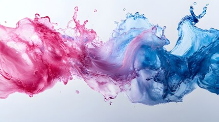 Fototapete - Vibrant Fluid Explosion of Colorful Abstract Digital Paint Splashes and Splatters  energetic digital artwork with swirling turbulent motions of paint like fluids in a modern contemporary design