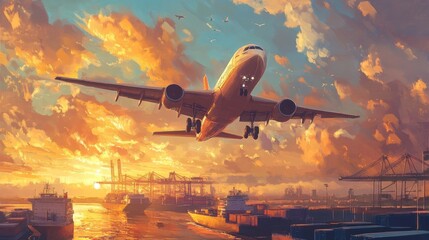Poster - Optimizing global supply chains strategic logistics solutions for modern business