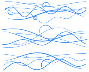 Fototapete - abstract blue wave background