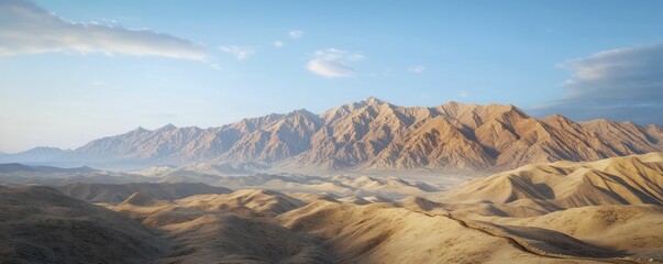 Poster - Rugged mountain trails winding through untouched landscapes, revealing stunning vistas of towering peaks and expansive valleys.