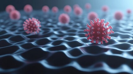 Poster - Futuristic concept of biochips and nanotechnology in biotech.