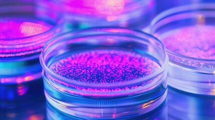 Poster - Futuristic concept of biochips and nanotechnology in biotech.