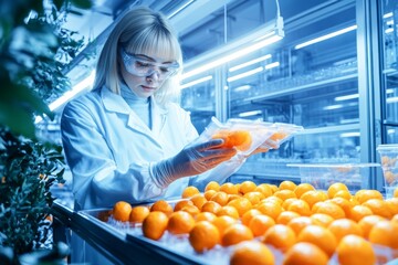 Poster - A scientist in a lab coat conducting research as part of a full-time job in a laboratory