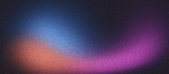 Aufkleber - Teal orange black color gradient background, grainy texture effect, summer poster banner header landing page backdrop design