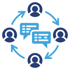 Poster - Communication icon sheet multiple style collection