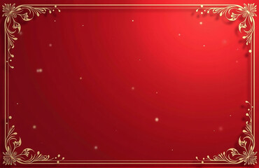 Aufkleber - A Decorative Red Background Banner With Copy Space For Christmas Or New Year Top View Designs. 00002