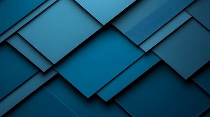 Poster - Abstract blue geometric shapes background