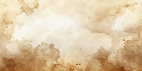 Poster - Soft Beige Watercolor Texture Background for Artistic and Creative Projects Featuring Fluid Patterns and Subtle Variations in Tone and Color Depth