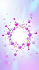 Wall Mural - A digital illustration of a molecule with a focus on the structure and bonds of semaglutide.