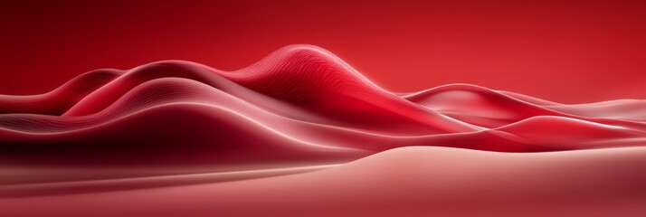 Wall Mural - Abstract Red Waves Background A Futuristic And Flowing Design With Vivid Colors And Smooth Curves