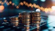 © AYB - Growing coin stacks on financial chart