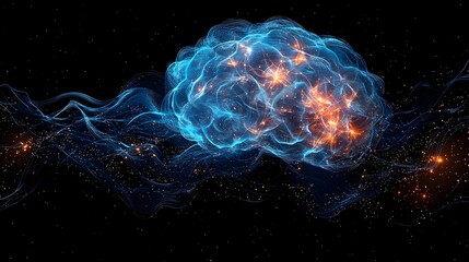 Poster - mesmerizing neural network design with dynamic flowing motion captivating digital art showcasing a f