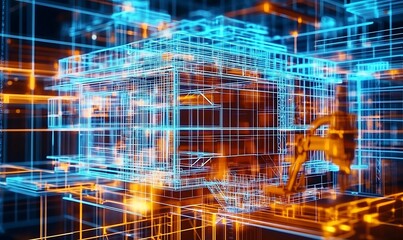 Poster - Abstract Digital Twin of Construction Project Showcasing Progress Material Usage and Timeline Management ,
