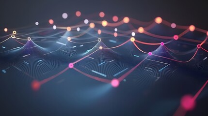 Poster - mesmerizing and captivating digital art visualization of interconnected deep learning neural network