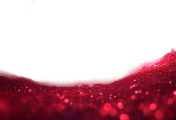 Wall Mural - glowing falling glistering colours 8k dust decoration celebration luxury effect abstract black particle bright red confetti illustration blur bokeh glitter wallpaper dark design background christmas
