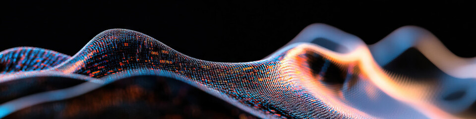 Poster - Abstract Digital Waveform with Textured Surface
