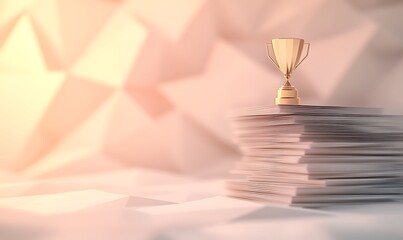 Fototapete - A conceptual image depicting business success indicators, featuring elements of achievement and strategy.