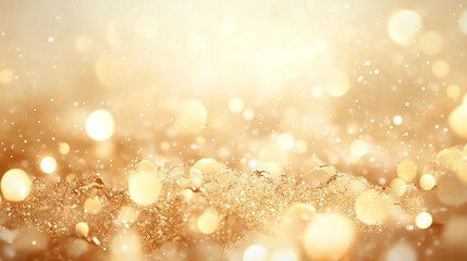 Aufkleber - Rows of sophisticated champagne glasses catching the glow of golden bubbles rising amidst a warm,