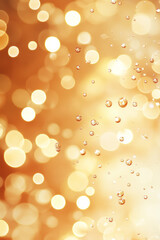 Aufkleber - Glamorous, tall champagne glasses overflowing with glittering bubbles, set against a dreamy bokeh