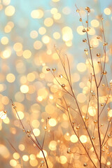 Aufkleber - Glamorous, tall champagne glasses overflowing with glittering bubbles, set against a dreamy bokeh